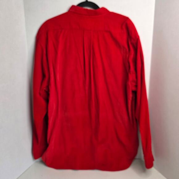 Expressions, Vintage 90's Red Corduroy Long Sleeve Button-Up, Mens, XL - Picture 5 of 8